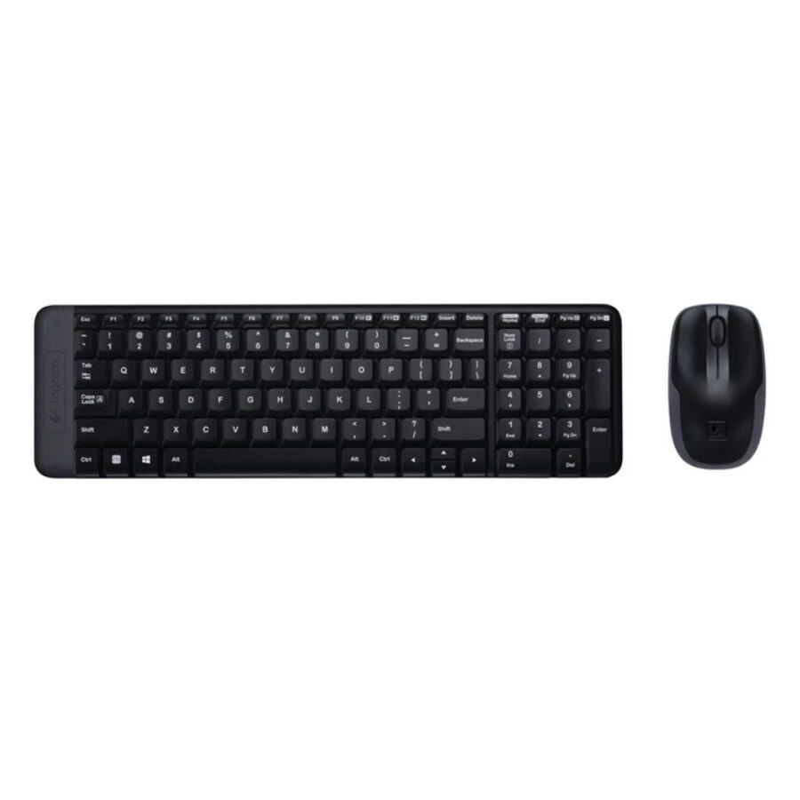 Logitech MK220 Desktop Combo US Black Wireless – Ασύρματο Πληκτρολόγιο & Ποντίκι QWERTY US