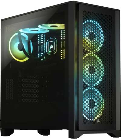 Corsair 4000D Airflow Tempered Glass Mid-Tower ATX Case - Black (CC-9011200-WW)