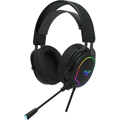 AULA gaming headset Wind F606, RGB, USB/3.5mm, 50mm, μαύρο