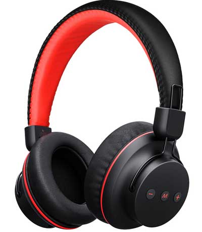 MPOW bluetooth headphones Η1 BMBH142BR, με μικρόφωνο, μαύρο-κόκκινο