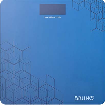 BRUNO ψηφιακή ζυγαριά BRN-0073, έως 180kg, επαναφορτιζόμενη, μπλε