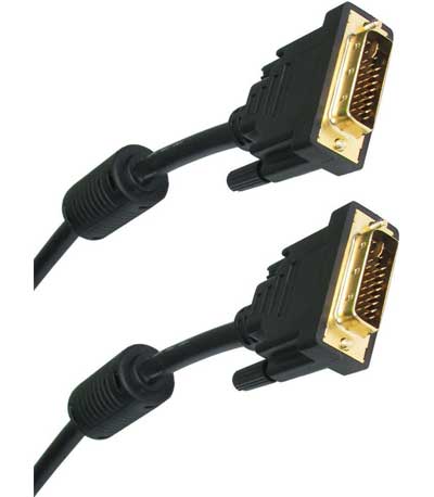 POWERTECH Καλώδιο DVI-I σε DVI-I CAB-DVI002, 2x Ferrites, μαύρο, 3m