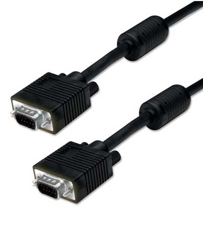 POWERTECH Καλώδιο VGA 15pin M-M, Full HD, CCS, 3+6, 2x ferrites, 1.5m