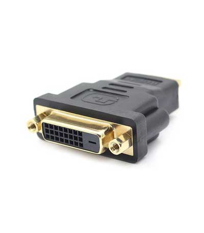 POWERTECH adapter HDMI 19pin male σε DVI 24+1 female