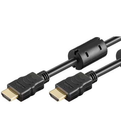 POWERTECH καλώδιο HDMI 1.4 CAB-H087, CCS, Gold Plug, 30AWG, μαύρο, 1.5m