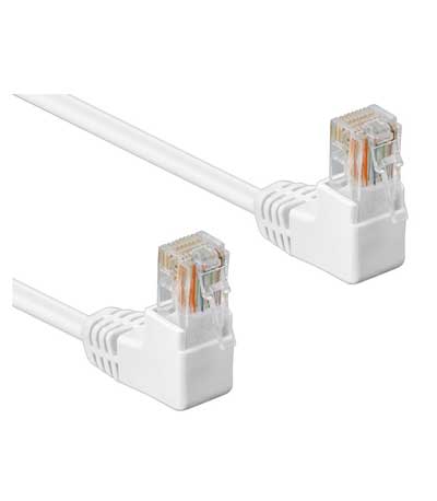 POWERTECH Καλώδιο UTP Cat 5e CAB-N036, 2x 90°, 10m, γκρι