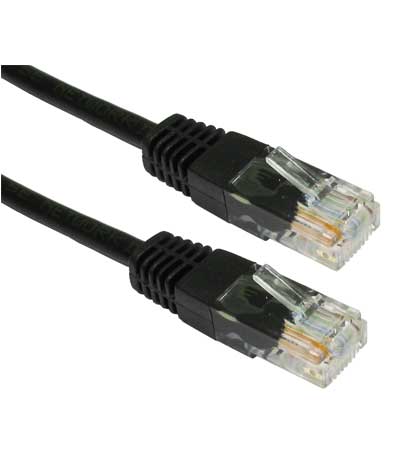 POWERTECH καλώδιο UTP Cat 6e, CCA 24AWG, 0.5mm patch cord, 10m, μαύρο