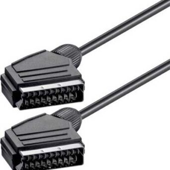 POWERTECH Καλώδιο Scart 21pin σε Scart 21pin CAB-S001, 1.4m, μαύρο