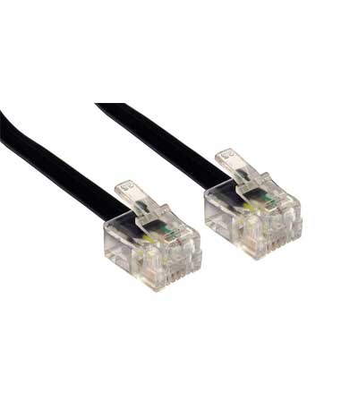 POWERTECH Καλώδιο Τηλεφώνου RJ11 6P4C, 2m, Black