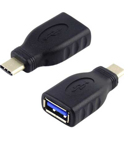 POWERTECH Adapter USB Type-C (M) σε USB 3.0 (F), μαύρο