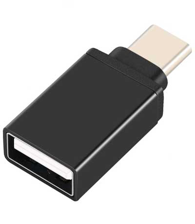 POWERTECH Adapter USB Type-C male σε USB 2.0 female, μαύρο