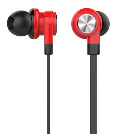CELEBRAT earphones με μικρόφωνο D9, 10mm, 1.2m, κόκκινα