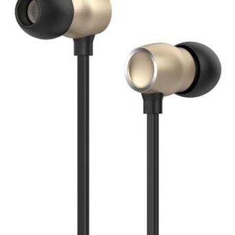 CELEBRAT earphones με μικρόφωνο G10, 10mm, 3.5mm, 1.2m, χρυσά