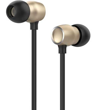 CELEBRAT earphones με μικρόφωνο G10, 10mm, 3.5mm, 1.2m, χρυσά