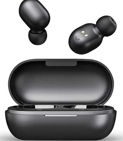 HAYLOU earphones GT1, true wireless, θήκη φόρτισης, touch control, μαύρα