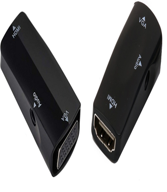 POWERTECH Μετατροπέας HDMI (F) σε VGA, με audio jack, AG6200-MCQ, Black