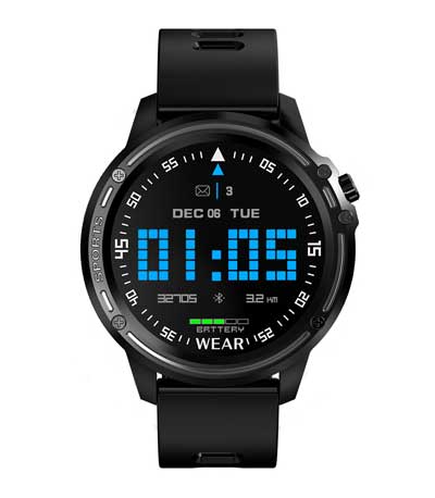 LEMFO Smart Bracelet L8, 1.2", IP68, HR & Blood pressure, μαύρο