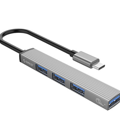 ORICO USB-C hub AH-13, 4x USB ports, γκρι