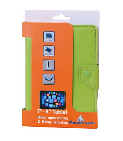 POWERTECH Universal θήκη και βάση για Tablet 7-8 inch, Green