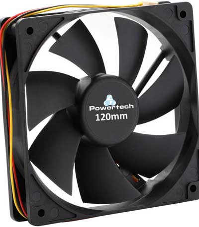 POWERTECH ανεμιστήρας PT-156, 120 x 120 x 25mm, 12V, 3pin & 4 βίδες