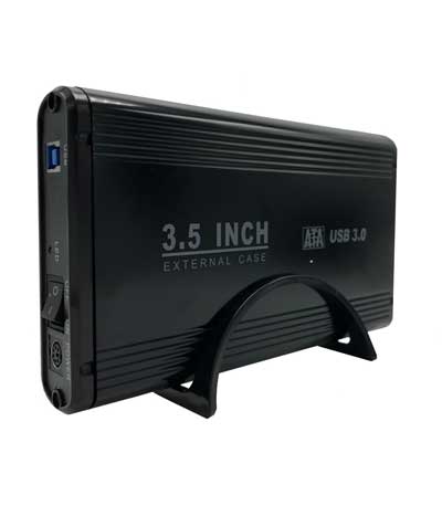 POWERTECH Εξωτερική θήκη για HDD 3.5" με βάση, USB 3.0, up to 4TB, Μαύρη