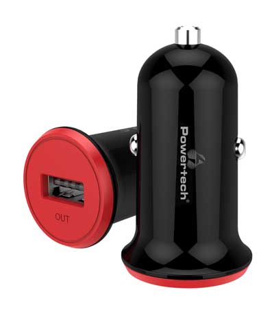POWERTECH Φορτιστής Αυτοκινήτου PT-763, 1x USB, 1A, μαύρος