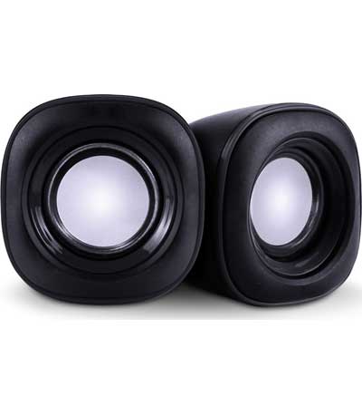 POWERTECH ηχεία Essential sound PT-844, 2x 3W, 3.5mm, μαύρα