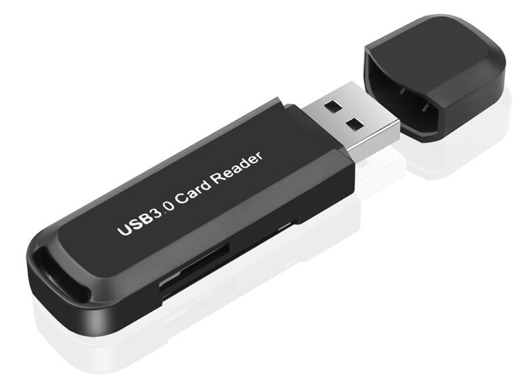 POWERTECH mini card reader USB 3.0 PT-892, SD card, μαύρος