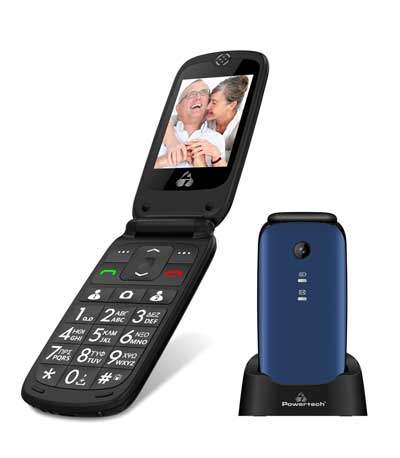 POWERTECH Κινητό Τηλέφωνο Sentry IV PTM-17, SOS Call, με φακό, μπλε
