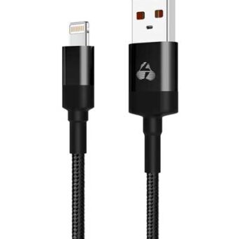 POWERTECH Καλώδιο USB σε Lightning eco round PTR-0082, copper, 1m, μαύρο