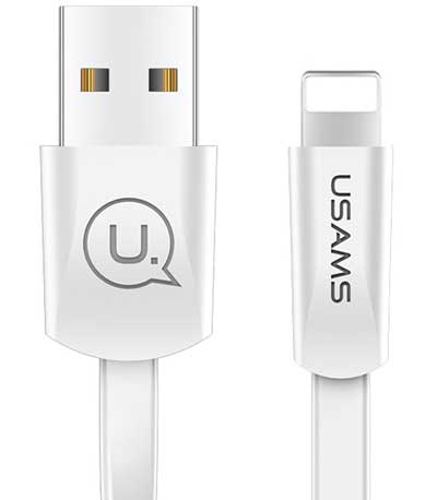 USAMS Καλώδιο USB σε Lightning US-SJ199, 1.2m, λευκό