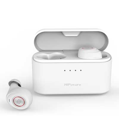 HIFUTURE earphones TidyBuds Pro, power bank, με θήκη φόρτισης, λευκά