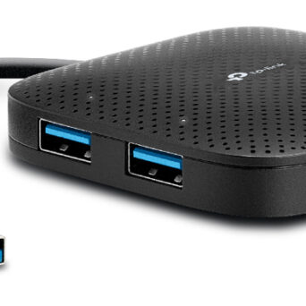 TP-LINK USB hub UH400 USB 3.0 4-Port V4, μαύρο (UH400) (TPUH400)