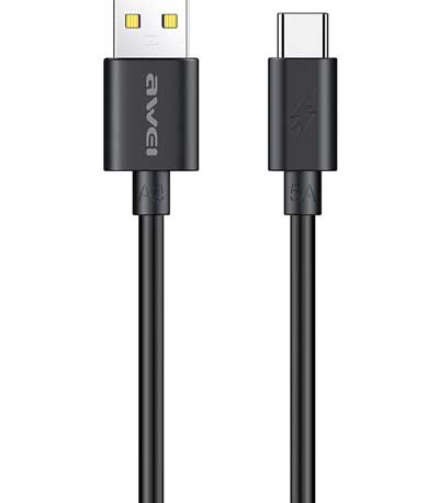 AWEI καλώδιο USB σε Type-C CL-110T, 5A, 1m, μαύρο