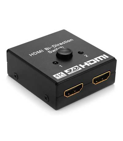 POWERTECH HDMI Bi-Direction switch 2 σε 1, 4K x 2K & 3D, μαύρο
