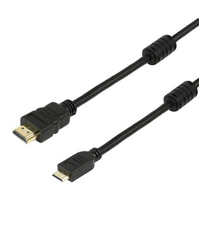 Powertech HDMI 19pin σε HDMI Mini - 1.4V / 2F + with ethernet - 3M