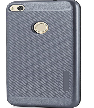 POWERTECH Θήκη Carbon Armor Hybrid για Huawei P9/P8 Lite 2017, Gray