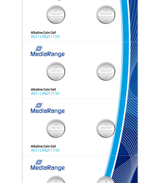 MEDIARANGE Μπαταρία λιθίου AG1 /LR621/1.5V, Pack 10τμχ