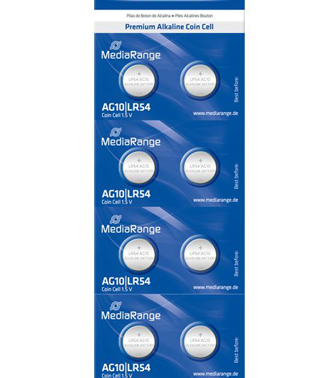 MEDIARANGE Αλκαλικές μπαταρίες LR54 (AG10) 1.5v, 10τμχ