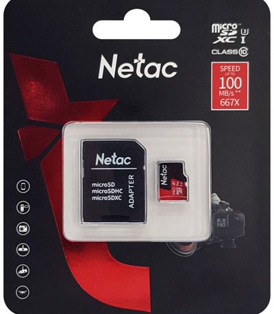 NETAC κάρτα μνήμης MicroSDXC P500 Extreme Pro, 128GB, 100MB/s, Class 10