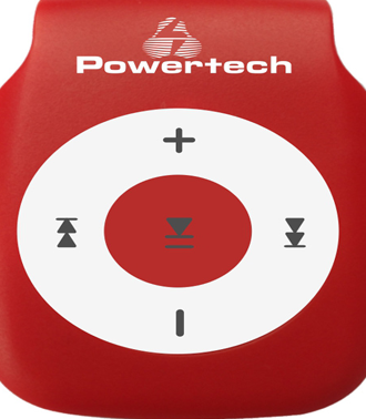 POWERTECH MP3 Player με clip, επαναφορτιζόμενο, microSD, Κόκκινο