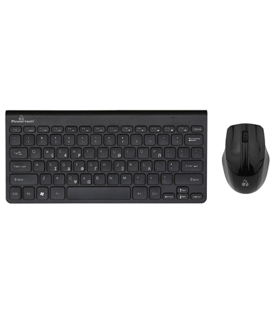 POWERTECH set ποντίκι & πληκτρολόγιο PT-940, ασύρματο, 1200dpi, μαύρο