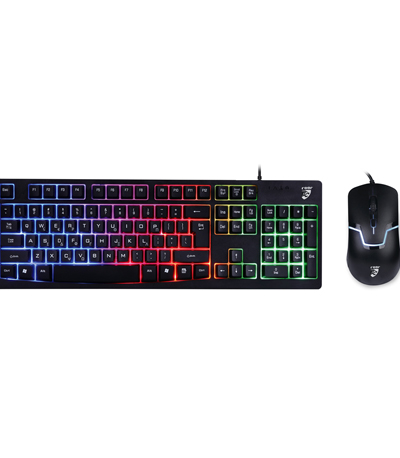 ROAR set πληκτρολόγιο & ποντίκι RR-0004, ενσύρματα, 1600DPI, RGB, μαύρο
