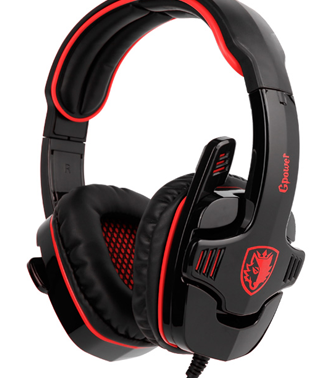 SADES Gaming Headset Gpower με 40mm πανίσχυρα ακουστικά, Red