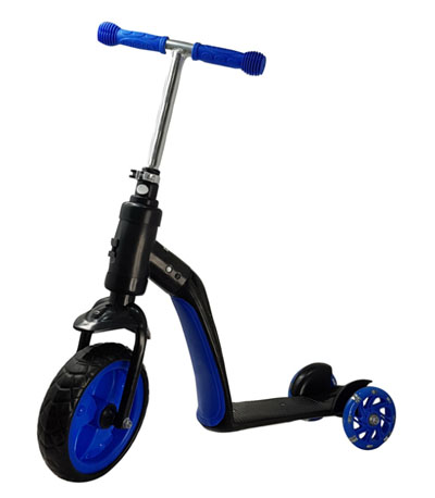 Πατίνι 2 σε 1 BIKE-0038, φωτιζόμενες ρόδες πολυμορφικό, μπλε