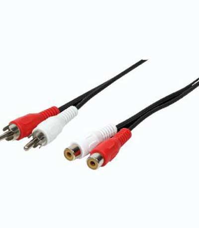 Cable Audio 2xRCA M/F 5m Logilink CA1037