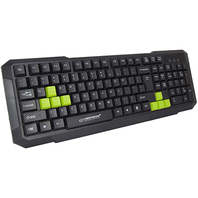 Esperanza EGK102G keyboard USB Black (US)