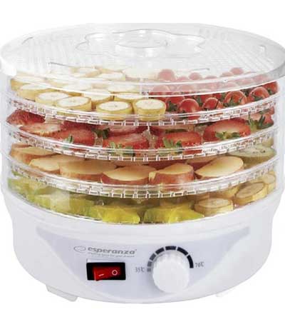 Esperanza EKD003 DELICATESSE Ασπρο Αποξηραντής τροφίμων 250W