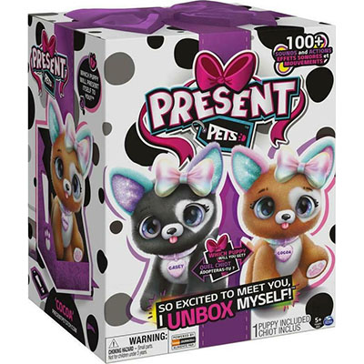 Spin Master Present Pets - Glitter Pups Σκυλάκι Κατοικίδιο Με Πάνω Από 100 Ήχους Και Ενέργειες 6059159