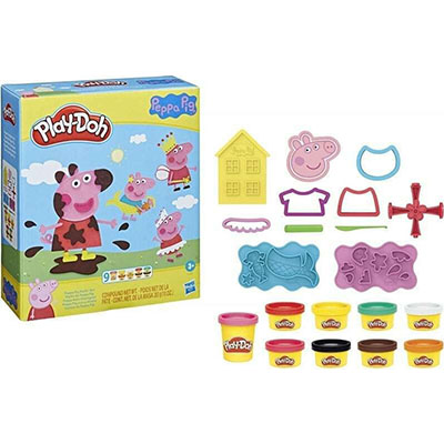 Hasbro Play-Doh Πλαστελίνη - Παιχνίδι Peppa Pig Styling για 3+ Ετών, 9τμχ (F1497)